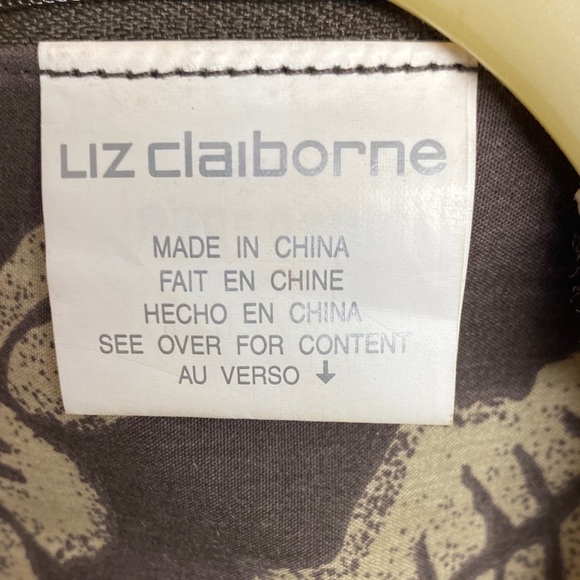 Liz Claiborne Purse Woven Bakelite-Style Circular Handles Interior Zipper Pocket - Picture 2 of 16